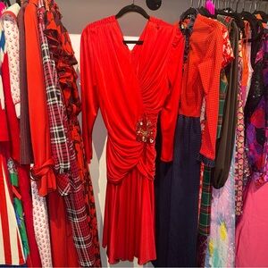 Vintage Alehemy by Joe Mee NY Elegant Red Party Dress